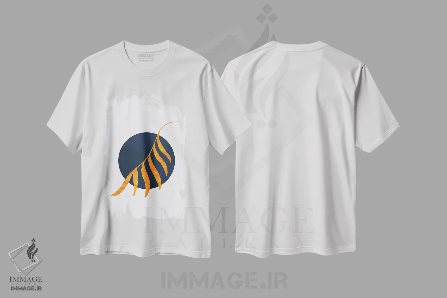 تیشرت سفید طرح دار مطالعه انتزاعی گل I، آبستره اثر نوردیک پرینت استودیو | immage.ir