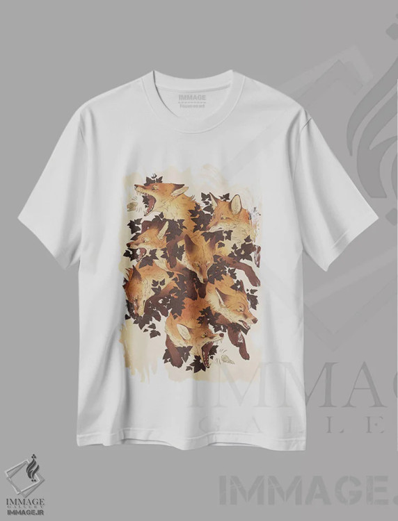 تیشرت سفید طرح دار تکثیر شدن، هنر دیجیتال اثر نورا پوتوورا | immage.ir