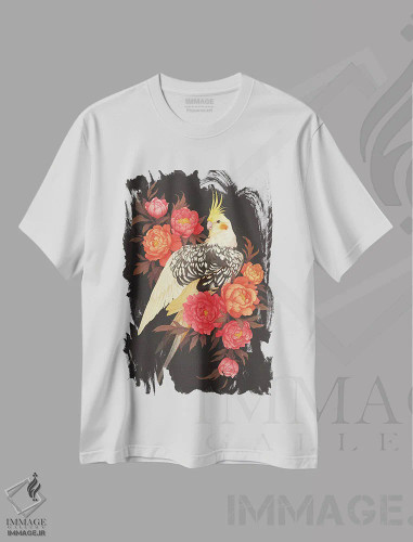 تیشرت سفید طرح دار عروس هلندی صدتومانی، هنر دیجیتال اثر نورا پوتوورا | فروشگاه ایماژ