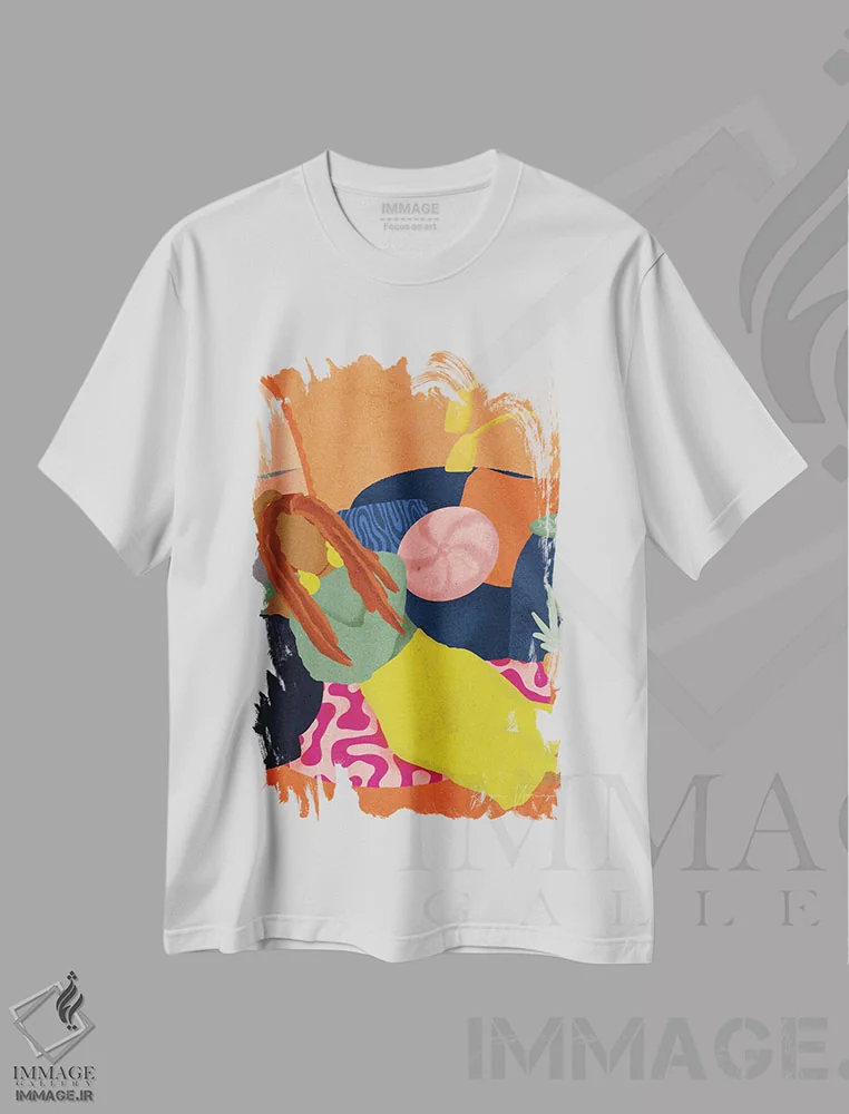 تیشرت سفید طرح دار در خانه امن، هنر آمریکایی آفریقایی تبار اثر رینا نوریگا | immage.ir