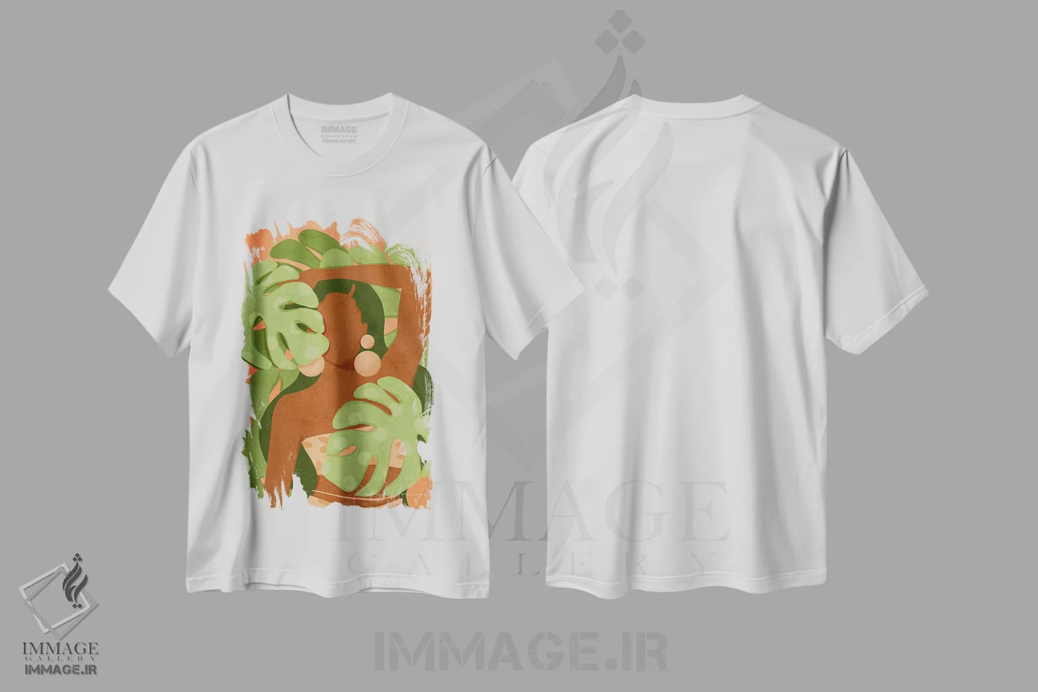 تیشرت سفید طرح دار سایه دار، هنر آمریکایی آفریقایی تبار اثر رینا نوریگا | immage.ir