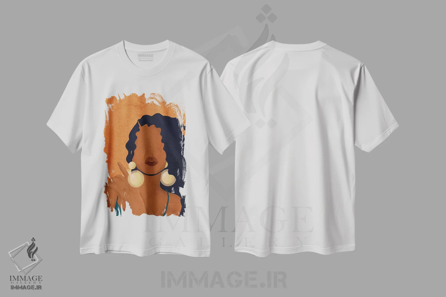 تیشرت سفید طرح دار پیدایش، هنر آمریکایی آفریقایی تبار اثر رینا نوریگا | فروشگاه ایماژ