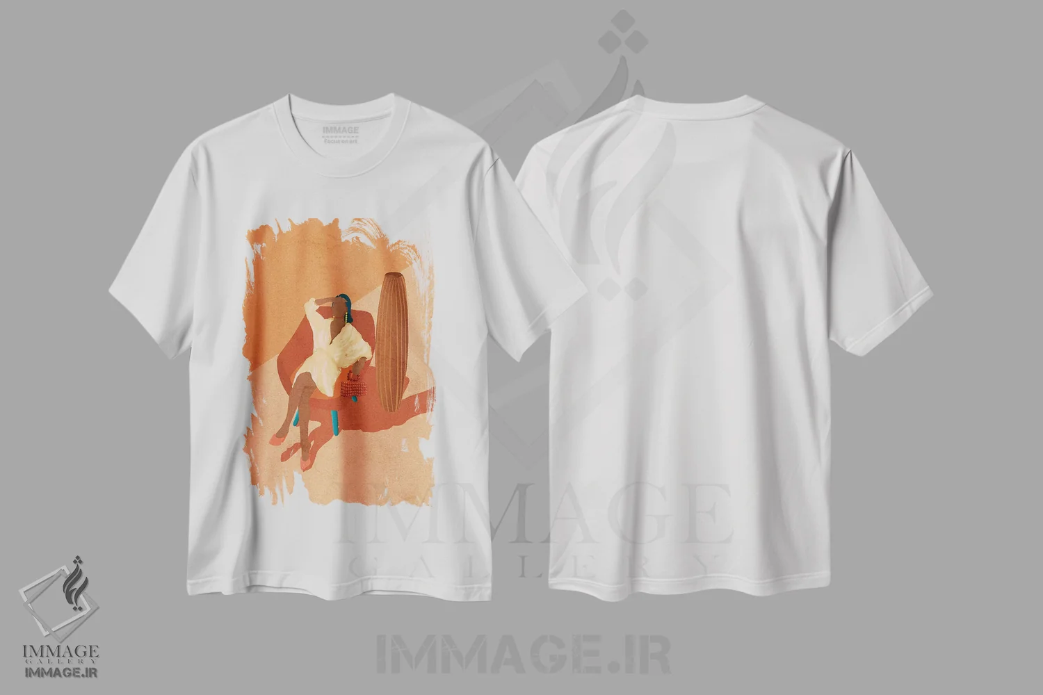 تیشرت سفید طرح دار سارای، هنر آمریکایی آفریقایی تبار اثر رینا نوریگا | immage.ir