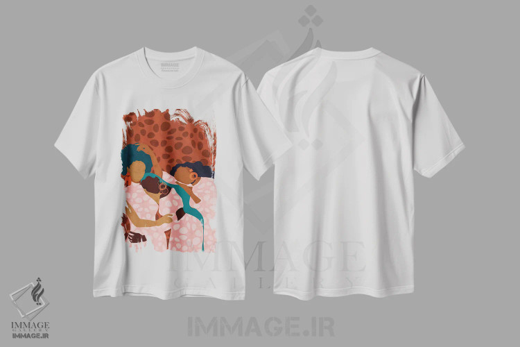 تیشرت سفید طرح دار به من تکیه کن، هنر آمریکایی آفریقایی تبار اثر رینا نوریگا | immage.ir