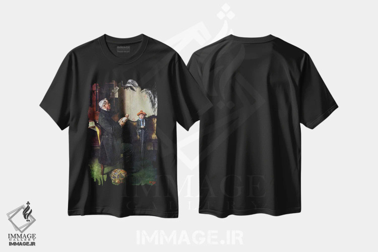 تیشرت مشکی طرح دار مورد ناامید، هنر فاخر کلاسیک اثر نورمن راکول | فروشگاه ایماژ