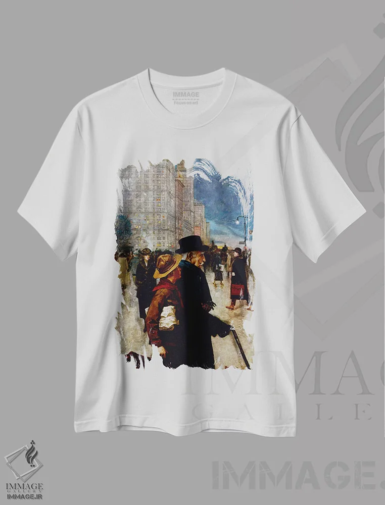 تیشرت سفید طرح دار کار خوب روزانه، هنر فاخر کلاسیک اثر نورمن راکول | immage.ir
