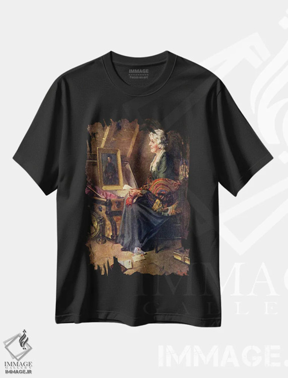 تیشرت مشکی طرح دار آثار نورمن راکول - immage.ir