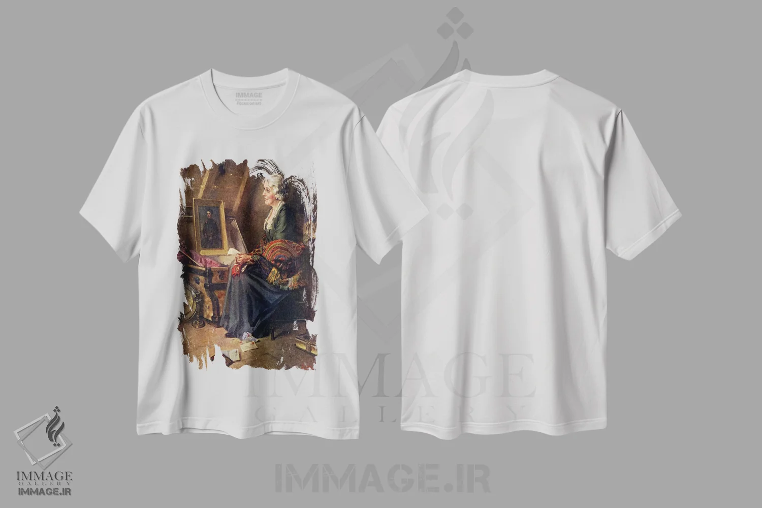 تیشرت سفید طرح دار آثار نورمن راکول - فروشگاه ایماژ