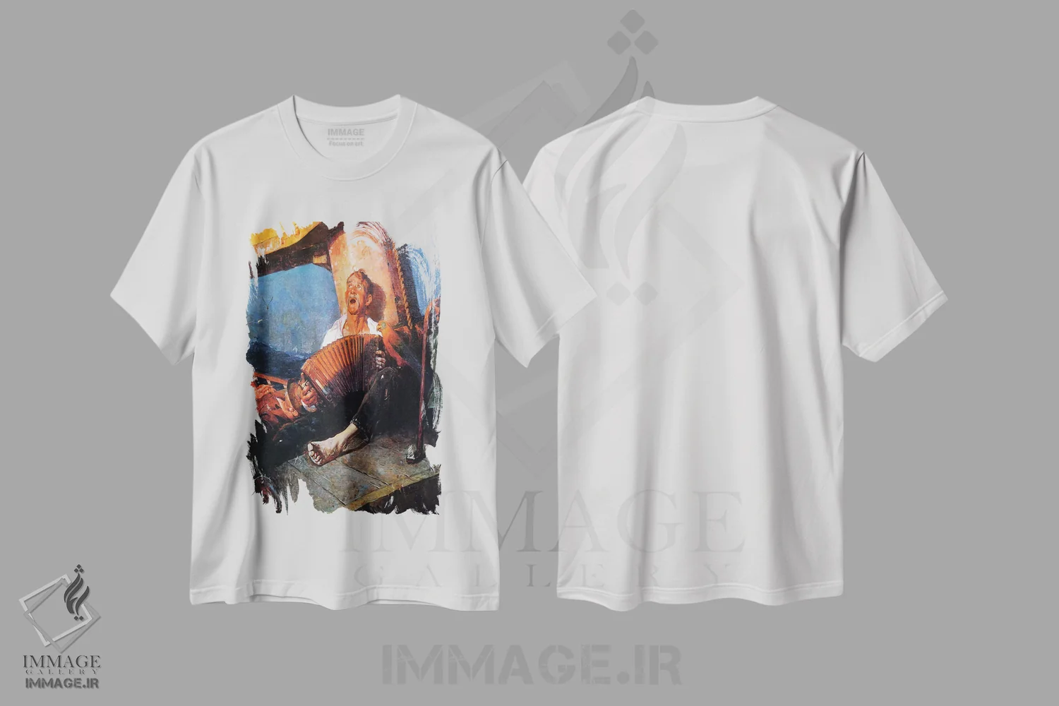 تیشرت سفید طرح دار خانه، خانهٔ شیرین، هنر فاخر کلاسیک اثر نورمن راکول | immage.ir