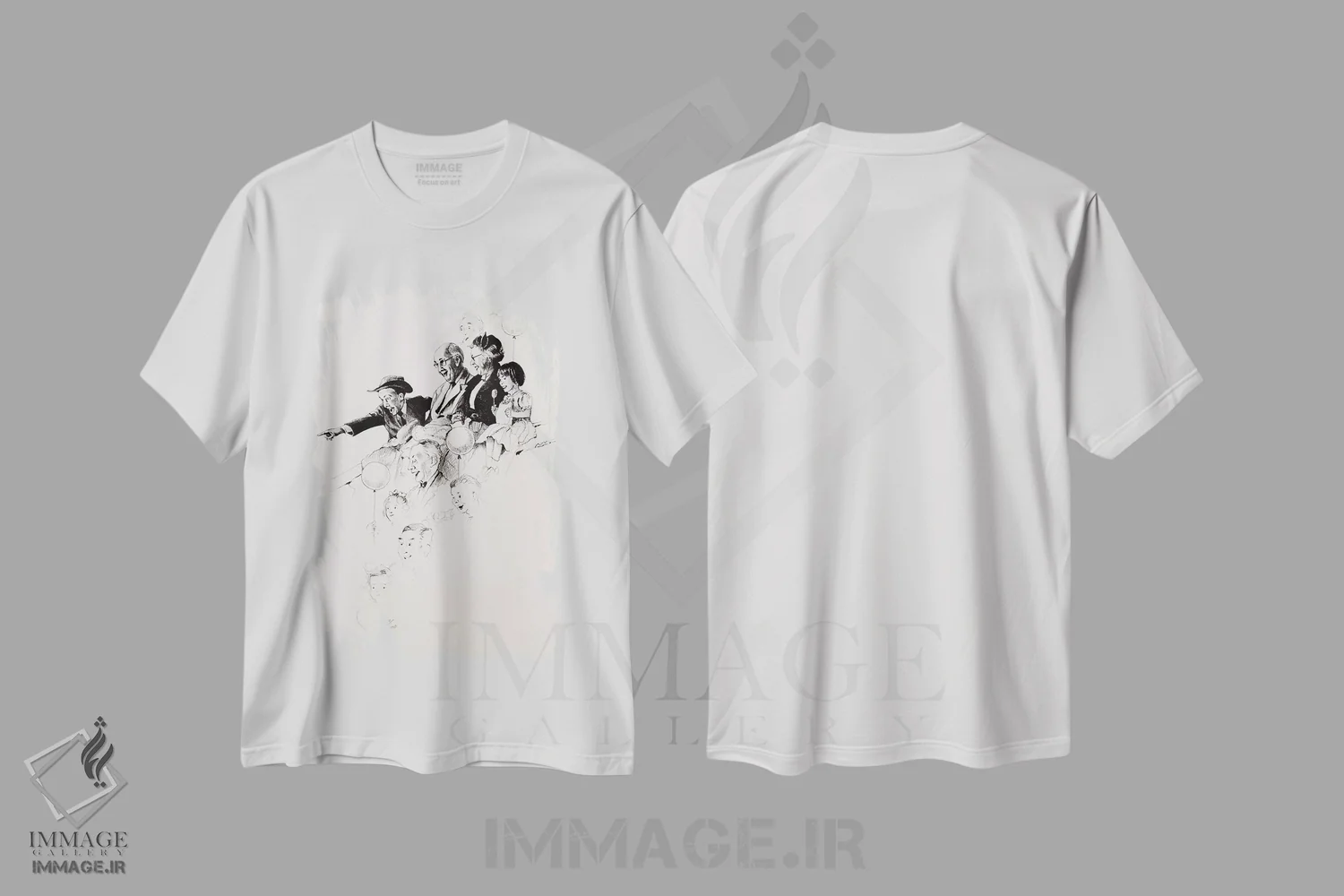 تیشرت سفید طرح دار سیرک، هنر فاخر کلاسیک اثر نورمن راکول | immage.ir