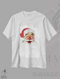 تیشرت سفید طرح دار بابا نوئل، هنر فاخر کلاسیک اثر نورمن راکول | immage.ir