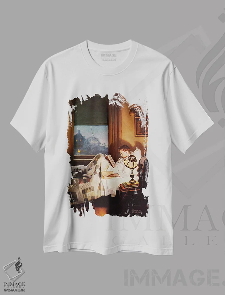 تیشرت سفید طرح دار و هر پسری می تواند علاءالدین باشد، هنر فاخر کلاسیک اثر نورمن راکول | immage.ir