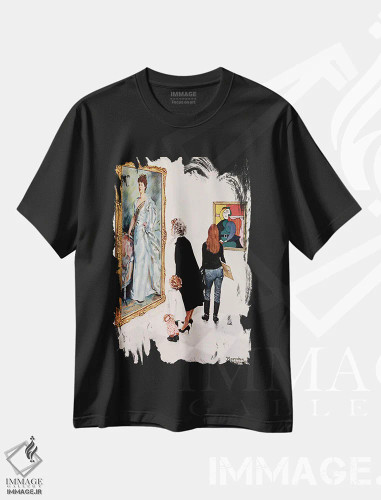 تیشرت مشکی طرح دار پیکاسو در برابر سارجنت، هنر فاخر کلاسیک اثر نورمن راکول | فروشگاه ایماژ
