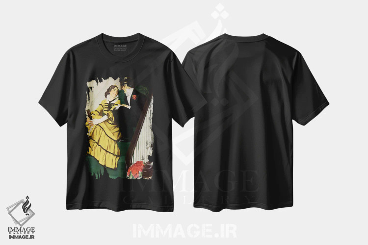 تیشرت مشکی طرح دار محبوب ترین نویسنده آمریکایی، هنر فاخر کلاسیک اثر نورمن راکول | فروشگاه ایماژ