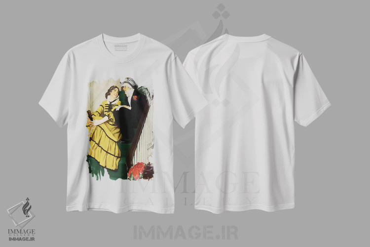 تیشرت سفید طرح دار محبوب ترین نویسنده آمریکایی، هنر فاخر کلاسیک اثر نورمن راکول | immage.ir