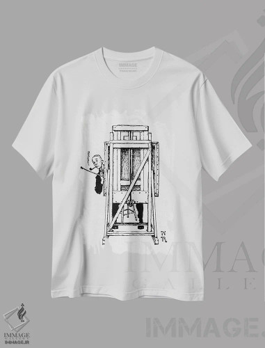 تیشرت سفید طرح دار پرتره نورمن راکول، هنر فاخر کلاسیک اثر نورمن راکول | فروشگاه ایماژ