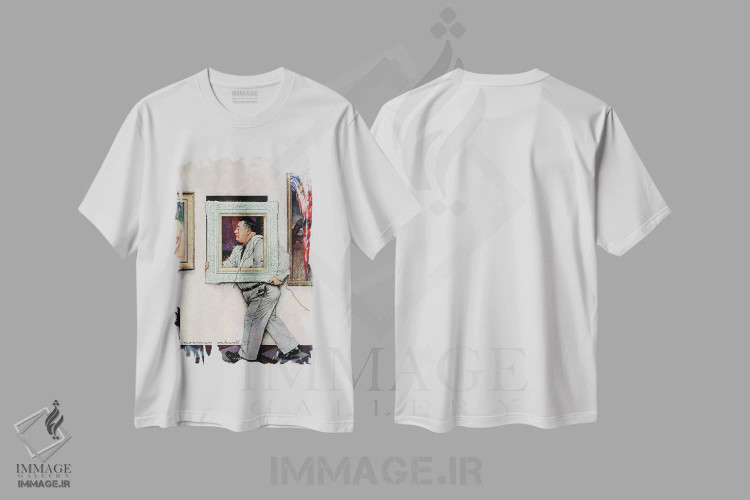 تیشرت سفید طرح دار صاف کننده تابلو، هنر فاخر کلاسیک اثر نورمن راکول | فروشگاه ایماژ