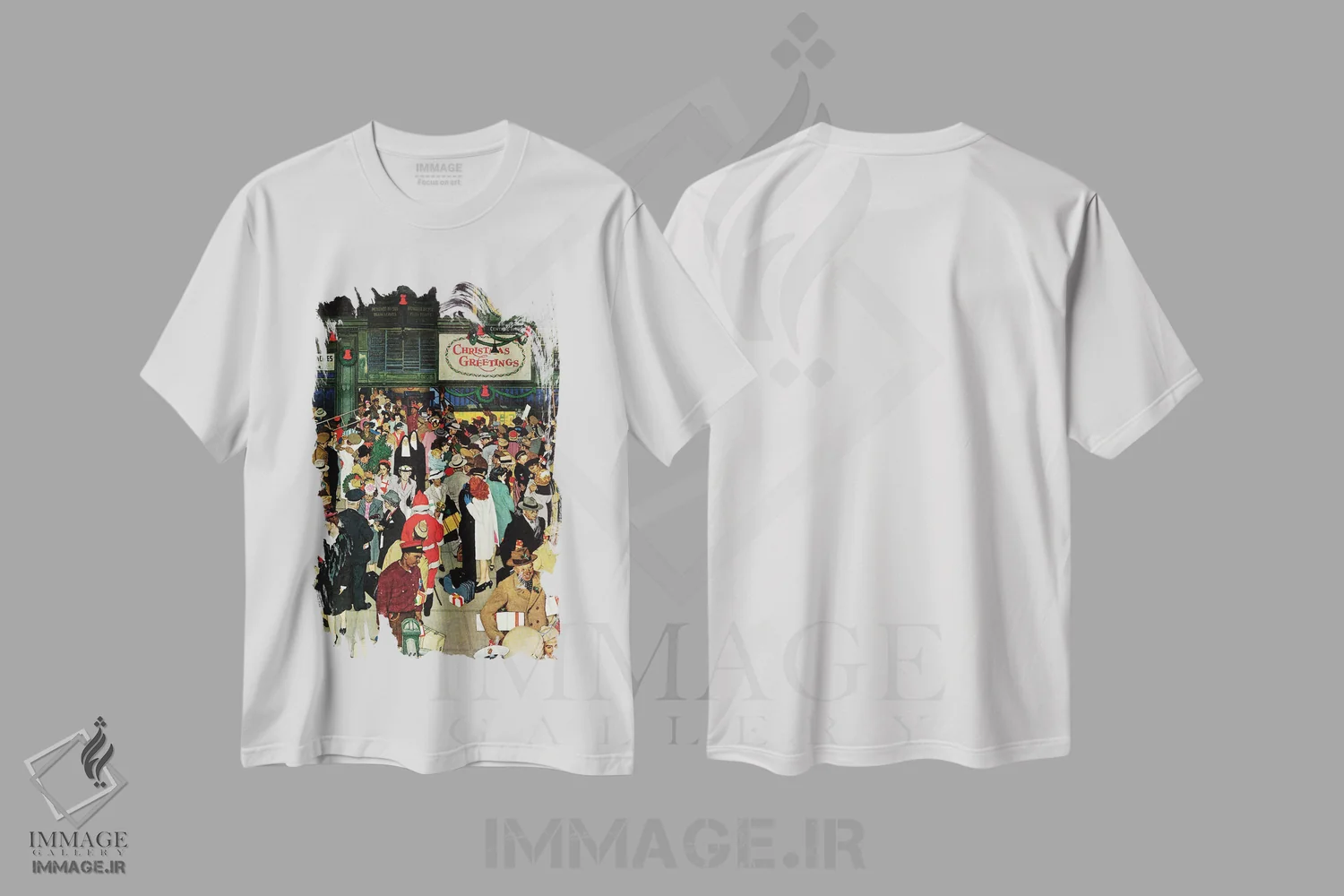 تیشرت سفید طرح دار آثار نورمن راکول - immage.ir