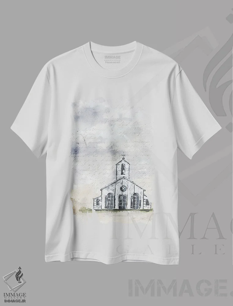 تیشرت سفید طرح دار عبادتگاه کوچک Haven، دکور معاصر اثر جولی نورکوس | immage.ir