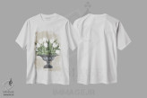 تیشرت سفید طرح دار گلدان لاله، دکور معاصر اثر جولی نورکوس | immage.ir