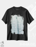 تیشرت مشکی طرح دار آبشار یخ زده ۲، مدیوم اثر نیک ریو | فروشگاه ایماژ