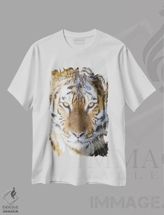 تیشرت سفید طرح دار نگهبان جنگل، مدیوم اثر نیک ریو | فروشگاه ایماژ