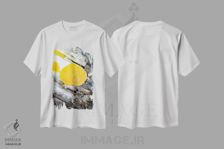 تیشرت سفید طرح دار تقسیم جاذبه، جادوی طبیعت، مدیوم اثر نیک ریو | فروشگاه ایماژ