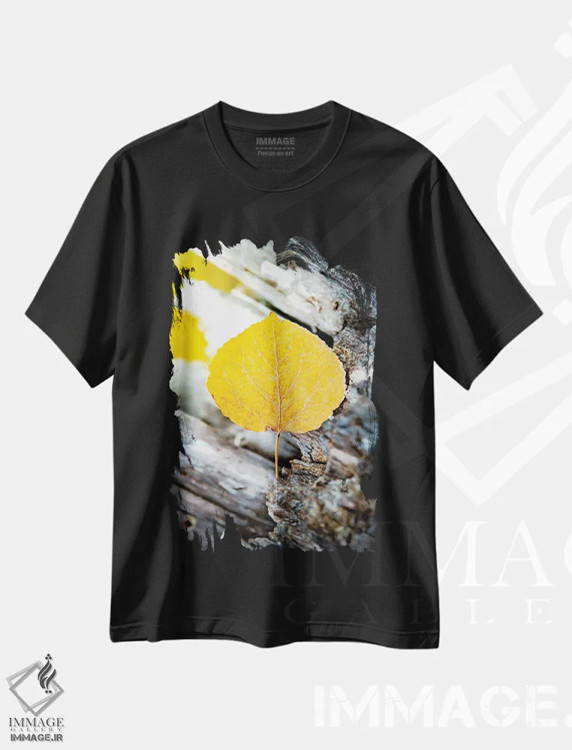 تیشرت مشکی طرح دار تقسیم جاذبه، جادوی طبیعت، مدیوم اثر نیک ریو | immage.ir
