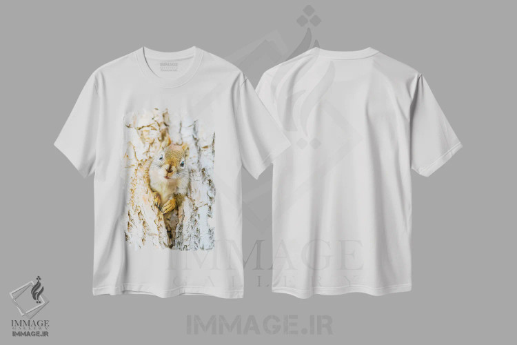 تیشرت سفید طرح دار سنجاب مادر بامزه، مدیوم اثر نیک ریو | immage.ir