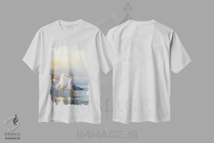تیشرت سفید طرح دار عشق در هواست، مدیوم اثر نیک ریو | immage.ir