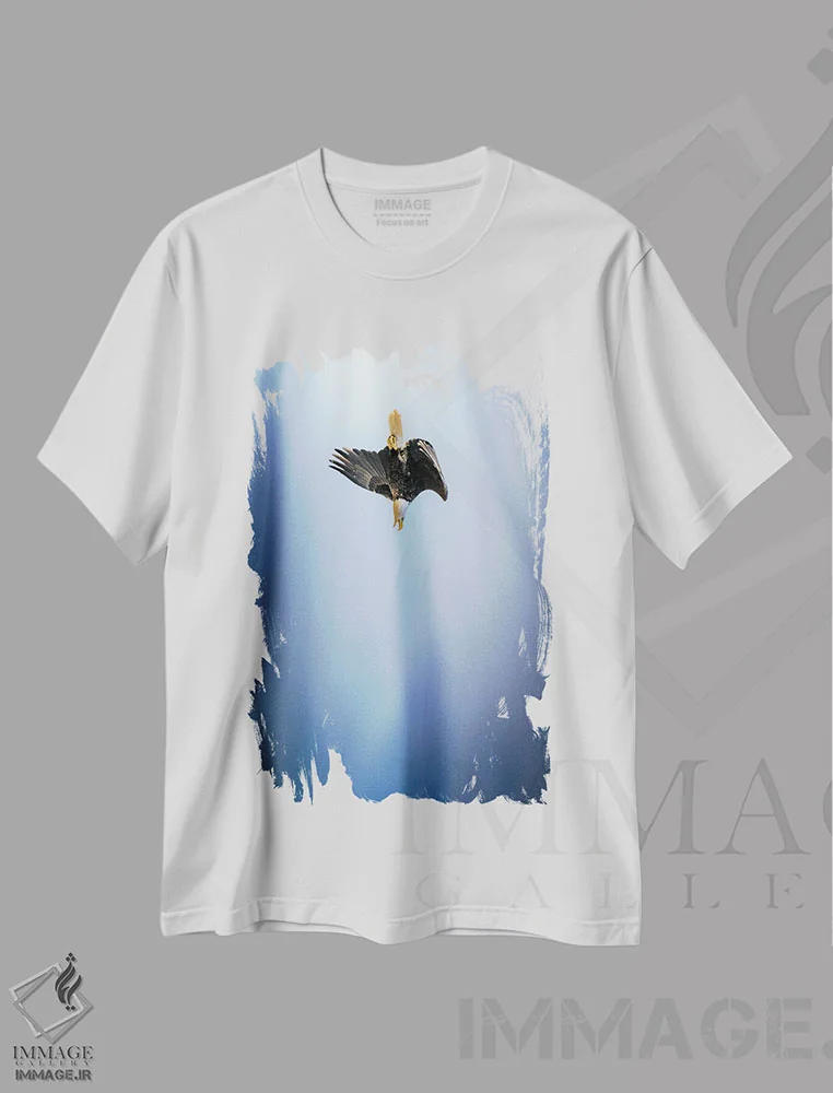 تیشرت سفید طرح دار آسمان پیما، مدیوم اثر نیک ریو | immage.ir