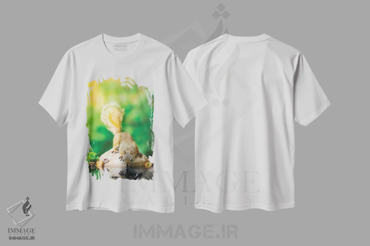 تیشرت سفید طرح دار جرعه ای از زندگی، مدیوم اثر نیک ریو | فروشگاه ایماژ