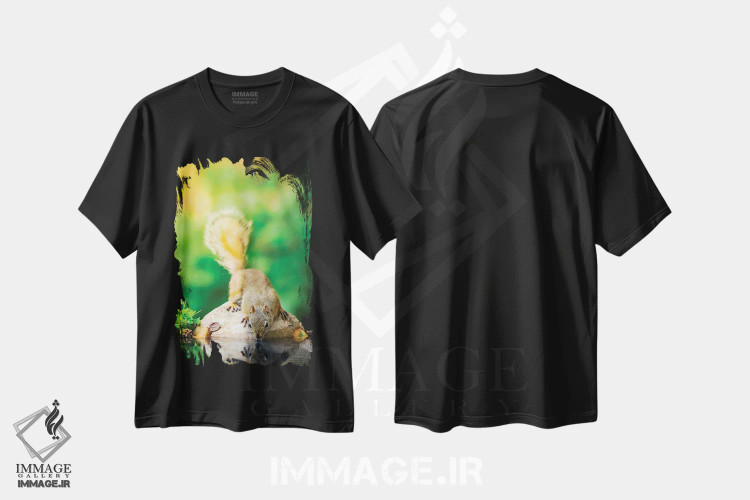 تیشرت مشکی طرح دار جرعه ای از زندگی، مدیوم اثر نیک ریو | immage.ir