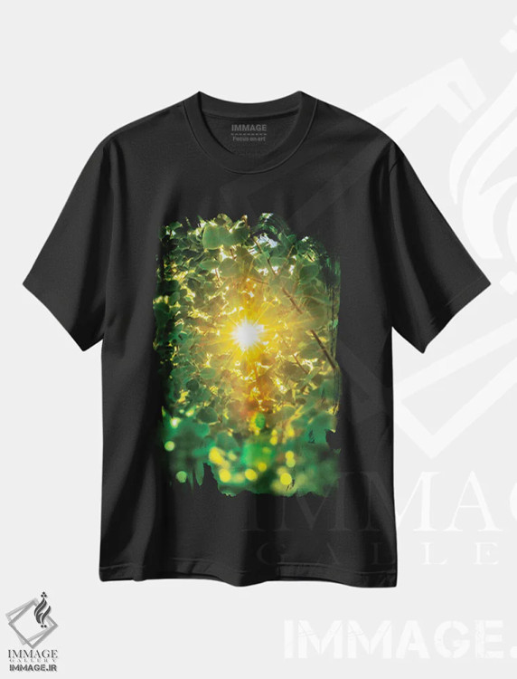 تیشرت مشکی طرح دار ستارهٔ صبحگاهی، مدیوم اثر نیک ریو | immage.ir