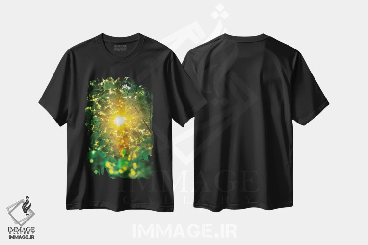 تیشرت مشکی طرح دار ستارهٔ صبحگاهی، مدیوم اثر نیک ریو | immage.ir