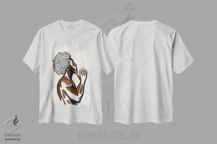 تیشرت سفید طرح دار برادر، هنر آمریکایی آفریقایی تبار اثر نوئل آر ایکس | immage.ir