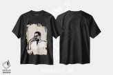 تیشرت مشکی طرح دار برادر مالکوم، هنر آمریکایی آفریقایی تبار اثر نوئل آر ایکس | فروشگاه ایماژ
