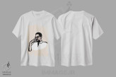 تیشرت سفید طرح دار برادر مالکوم، هنر آمریکایی آفریقایی تبار اثر نوئل آر ایکس | immage.ir