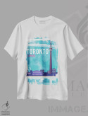 تیشرت سفید طرح دار پوستر سفر تورنتو، تزئینی اثر ناتالی رایان | فروشگاه ایماژ