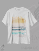 تیشرت سفید طرح دار زمان موج سواری، دکور ساحلی اثر ناتالی رایان | immage.ir