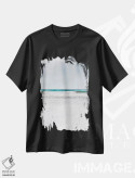 تیشرت مشکی طرح دار پوستر موج های غلتان، دکور ساحلی اثر ناتالی رایان | فروشگاه ایماژ