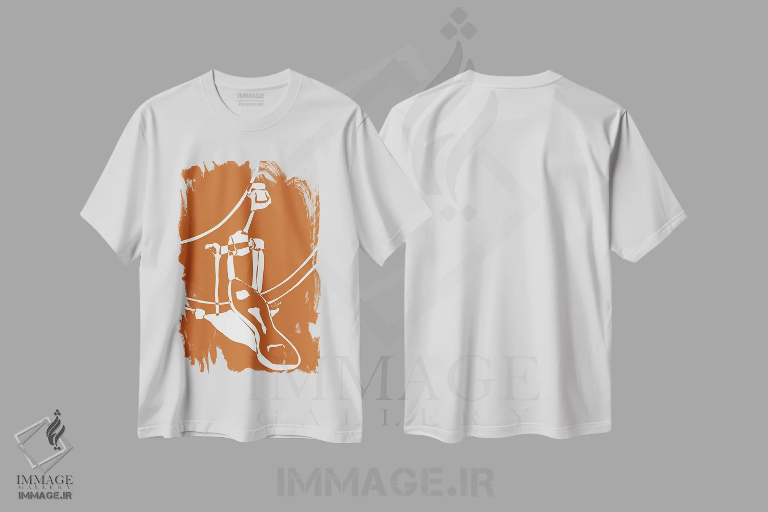 تیشرت سفید طرح دار کیک درام سفالی، تزئینی اثر نیسه کرونا | immage.ir