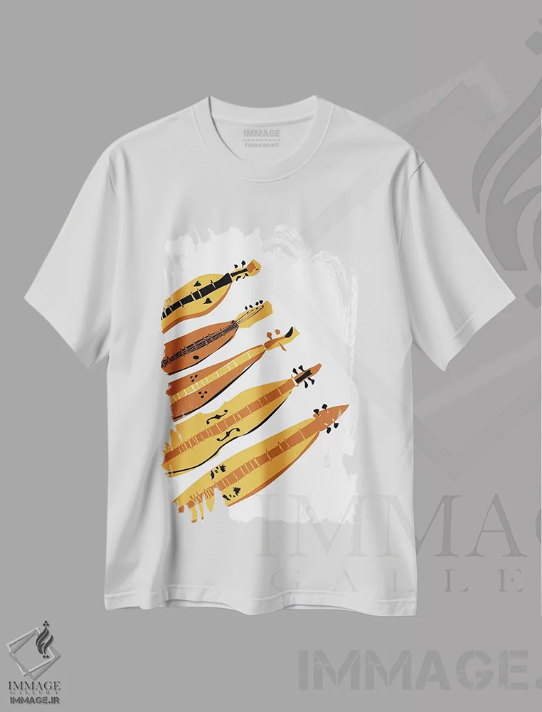 تیشرت سفید طرح دار دالسیمِر، تزئینی اثر نیسه کرونا | immage.ir