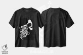 تیشرت مشکی طرح دار هورن فرانسوی مشکی، هنر تزئینی سیاه و سفید اثر نیسه کرونا | immage.ir