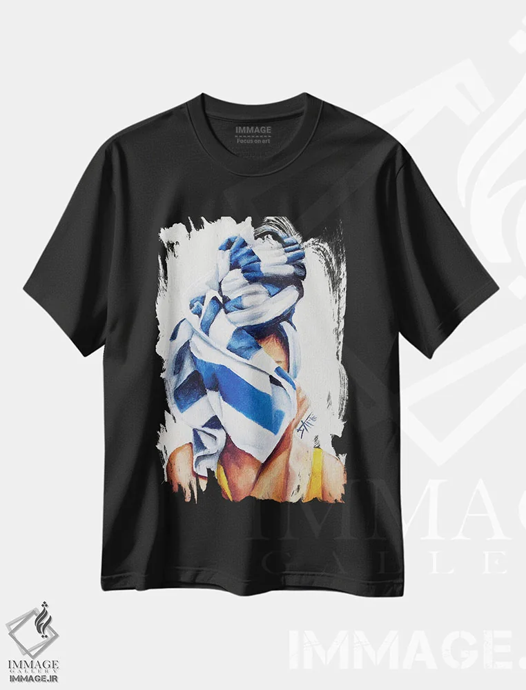 تیشرت مشکی طرح دار جمعش کن، دکور ساحلی اثر سلمی نصرالدین | immage.ir