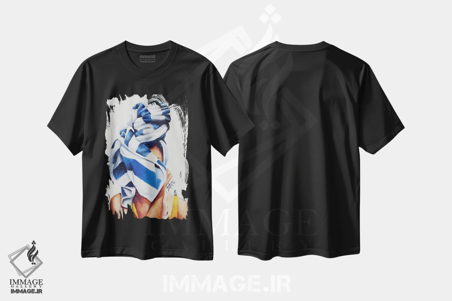 تیشرت مشکی طرح دار جمعش کن، دکور ساحلی اثر سلمی نصرالدین | immage.ir