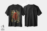 تیشرت مشکی طرح دار رویارویی با اژدها، دکور آسیایی اثر سلمی نصرالدین | فروشگاه ایماژ