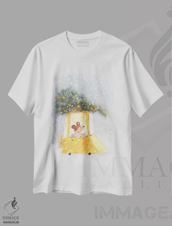 تیشرت سفید طرح دار آثار ناتالیا شالوشویلی - فروشگاه ایماژ