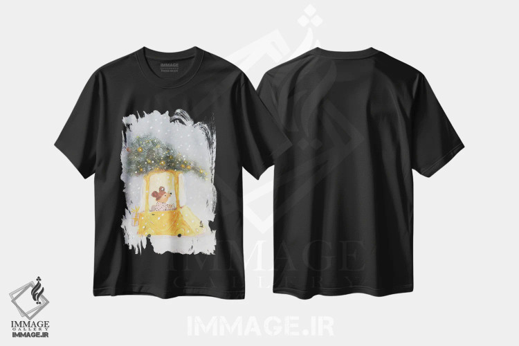 تیشرت مشکی طرح دار آثار ناتالیا شالوشویلی - immage.ir