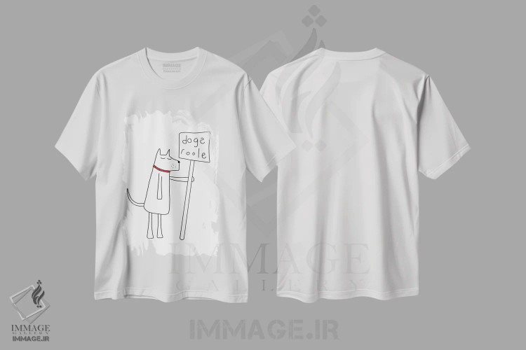 تیشرت سفید طرح دار حکمرانی سگ ها، هنر دیجیتال اثر نیک اسکویرل | immage.ir
